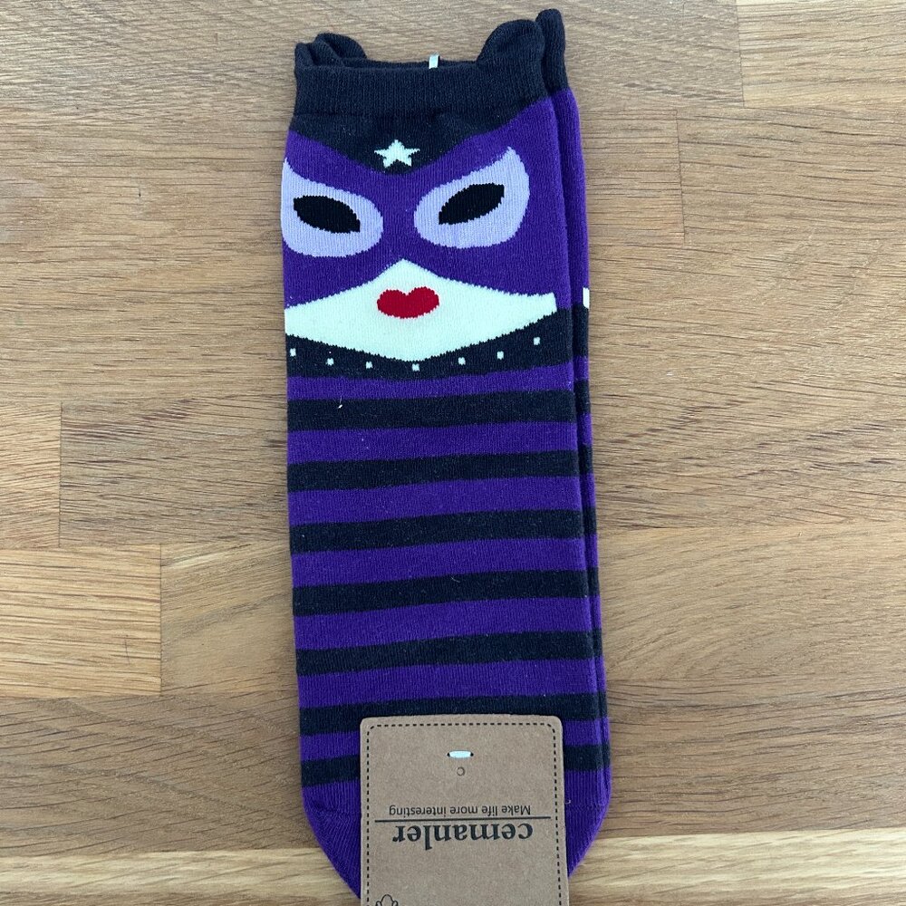 Cemanler Women's Socks Bat Women Superhero Free Size